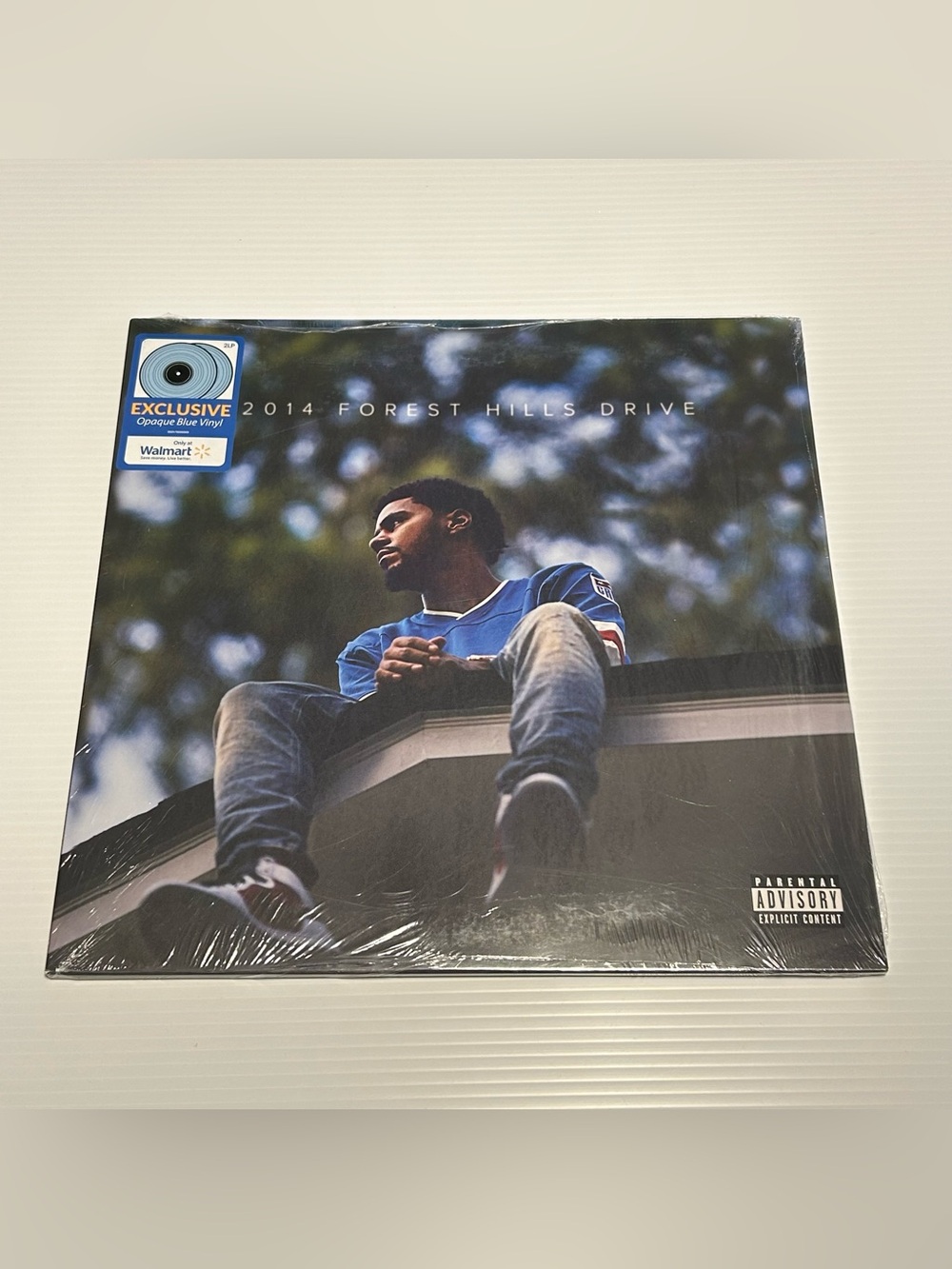 J Cole 2014 Forest Hills Drive 2 LP Vinyl Walmart Exclusive Opaque Blue Explicit